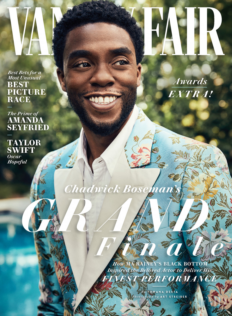 Chadwick Boseman featured on the Vanity Fair USA cover from February 2021