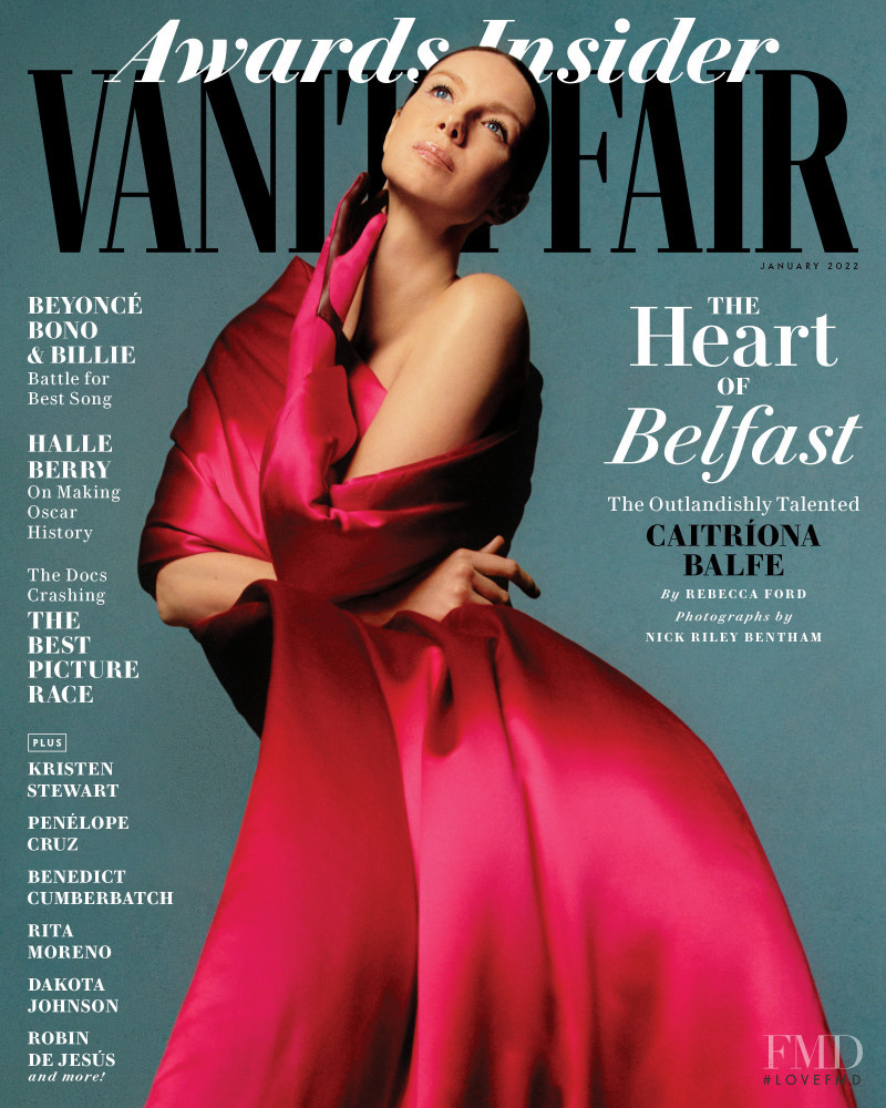 Caitriona Balfe featured on the Vanity Fair USA cover from January 2022