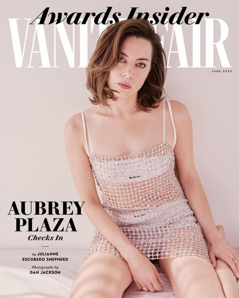 Aubrey Plaza featured on the Vanity Fair USA cover from June 2023