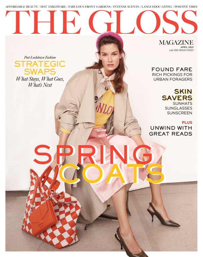 Ophélie Guillermand featured on the The Gloss cover from April 2021