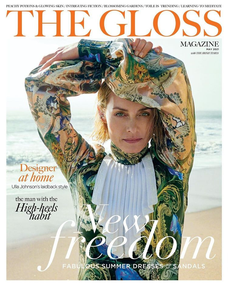 Amber Valletta featured on the The Gloss cover from May 2021