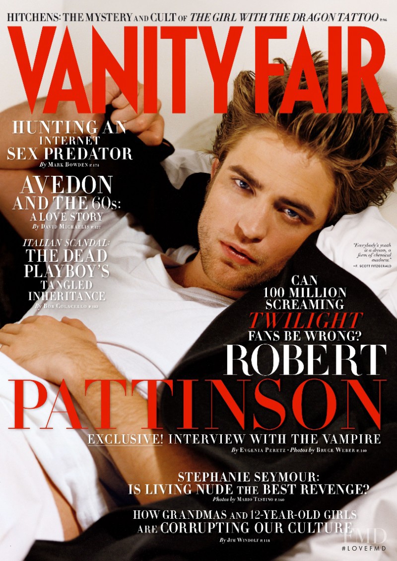 Robert Pattinson featured on the Vanity Fair UK cover from December 2009