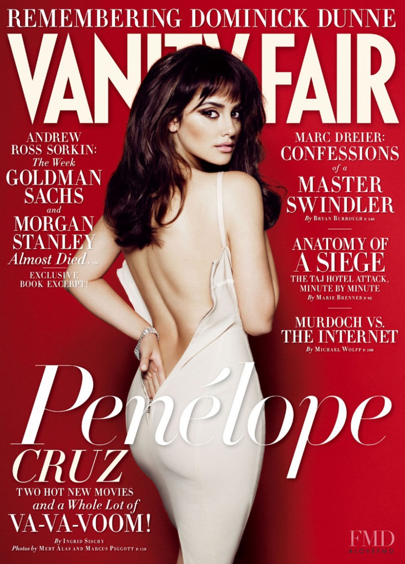 Penélope Cruz featured on the Vanity Fair UK cover from November 2009