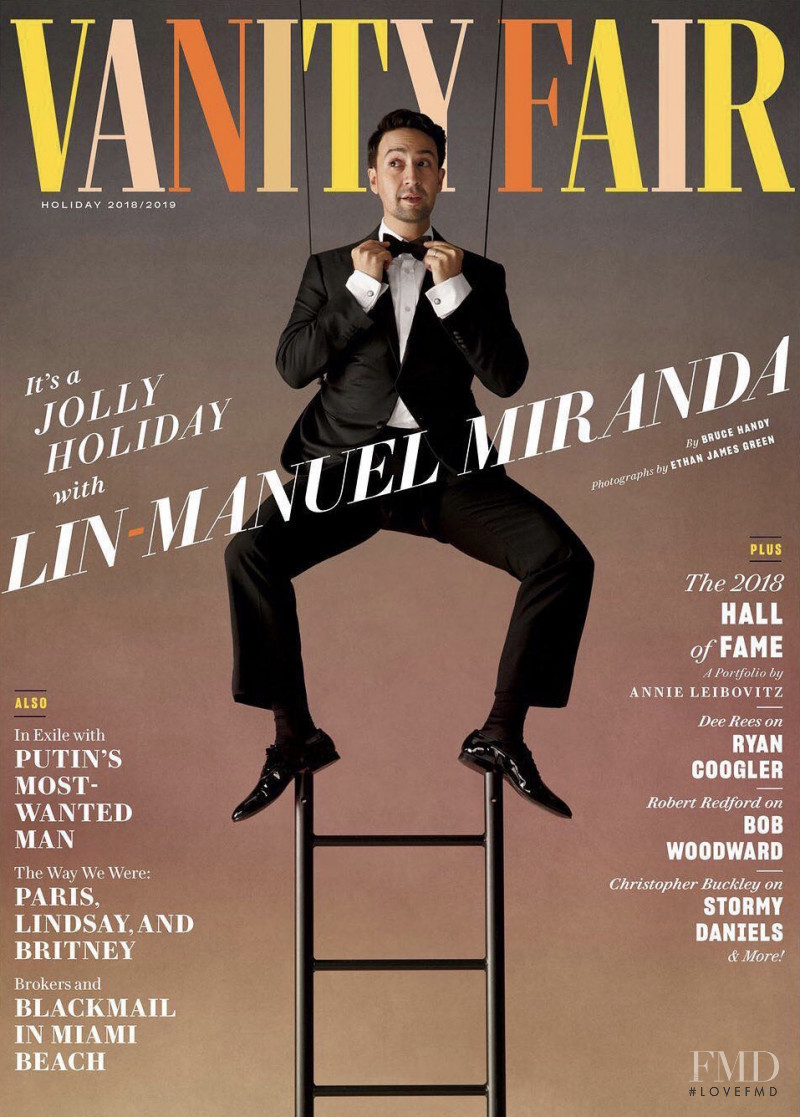Lin-Manuel Miranda featured on the Vanity Fair UK cover from December 2018