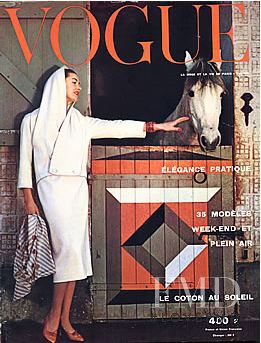  featured on the Vogue France cover from May 1957