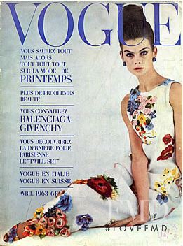  featured on the Vogue France cover from April 1963