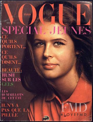 Barbara Barnard featured on the Vogue France cover from May 1970