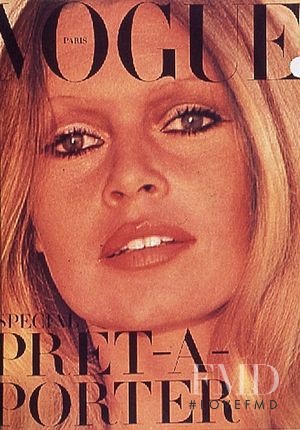 Bridget Bardot featured on the Vogue France cover from October 1971