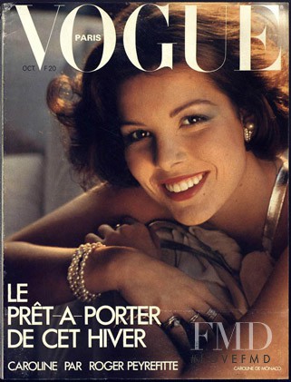 Caroline de Monaco featured on the Vogue France cover from October 1977
