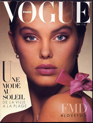 Renée Simonsen featured on the Vogue France cover from May 1983