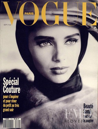 Heather Stewart-Whyte featured on the Vogue France cover from September 1991