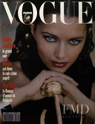 Heather Stewart-Whyte featured on the Vogue France cover from September 1992