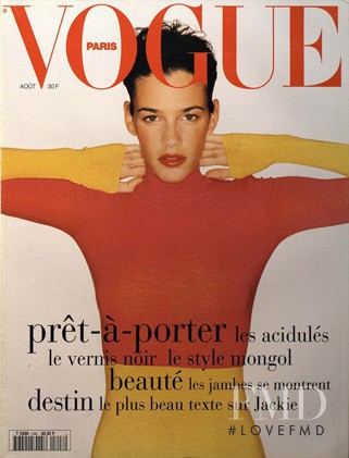 Shiraz Tal featured on the Vogue France cover from August 1994