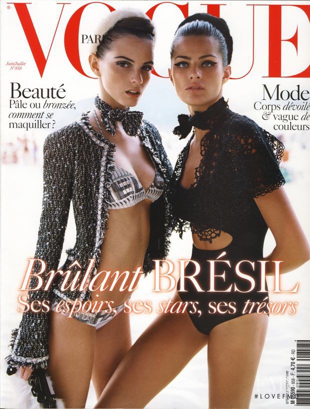 Isabeli Fontana, Jeisa Chiminazzo featured on the Vogue France cover from July 2005