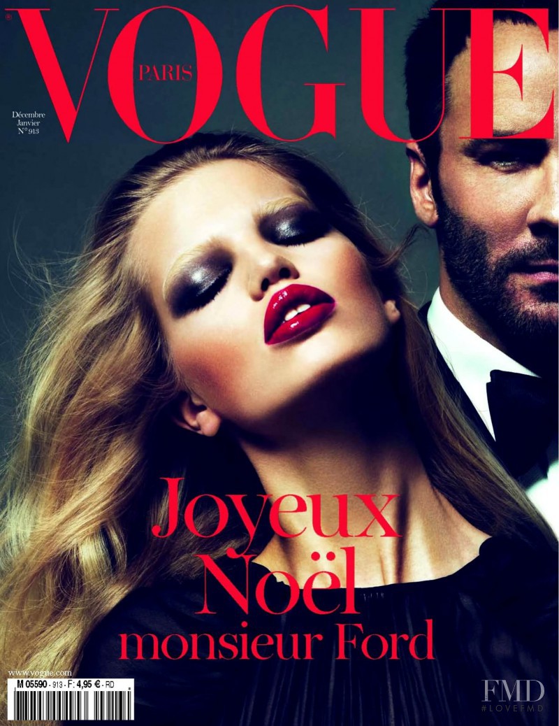 Daphne Groeneveld featured on the Vogue France cover from December 2010