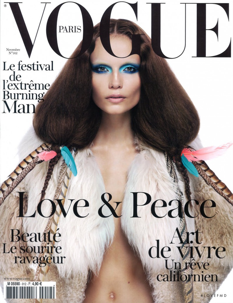 Natasha Poly featured on the Vogue France cover from November 2010