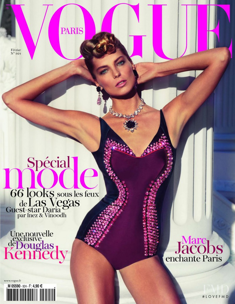 Daria Werbowy featured on the Vogue France cover from February 2012