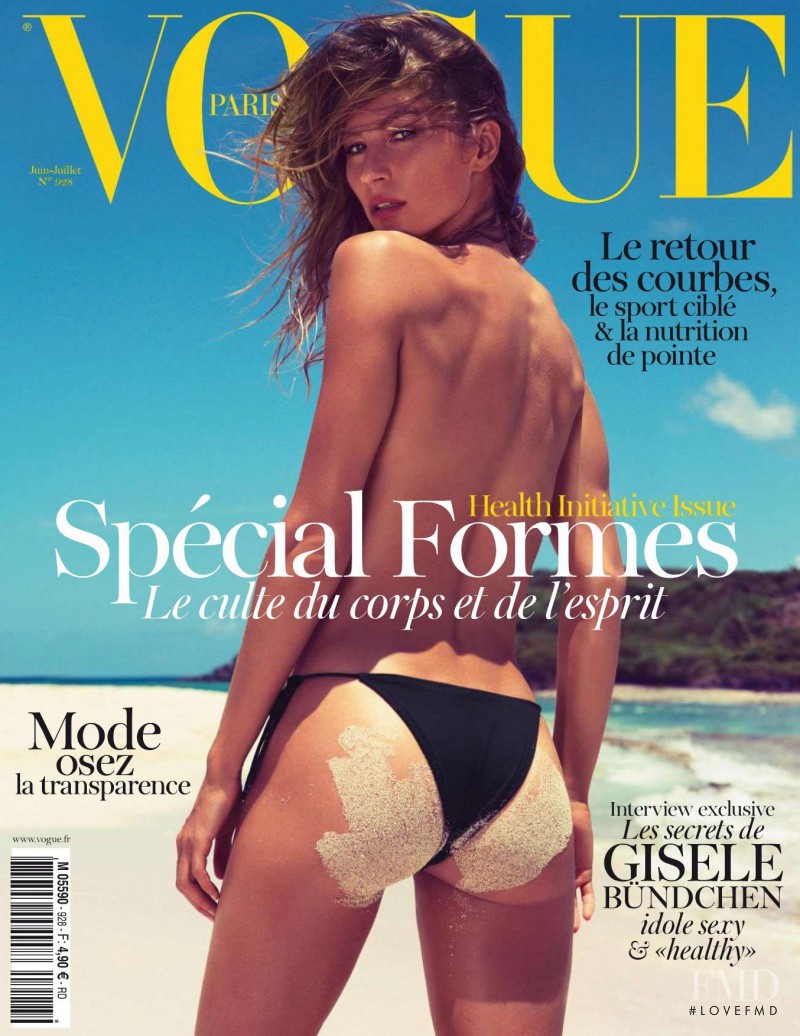 Gisele Bundchen featured on the Vogue France cover from June 2012