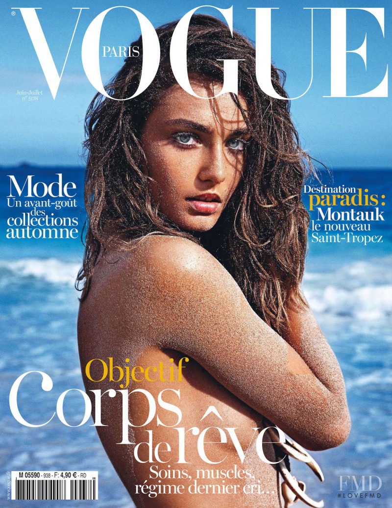 Andreea Diaconu featured on the Vogue France cover from June 2013