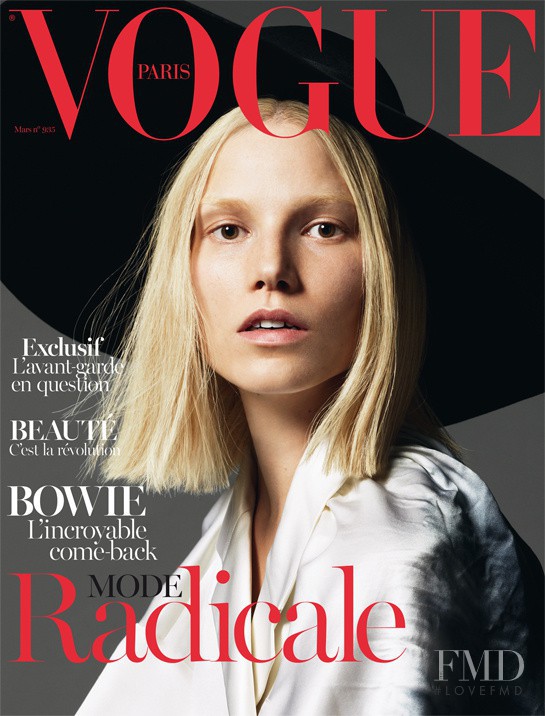 Suvi Koponen featured on the Vogue France cover from March 2013