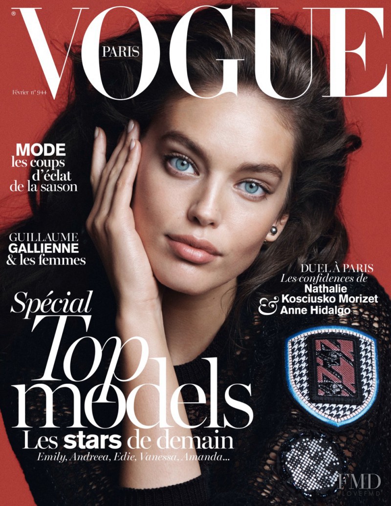 Emily DiDonato featured on the Vogue France cover from February 2014