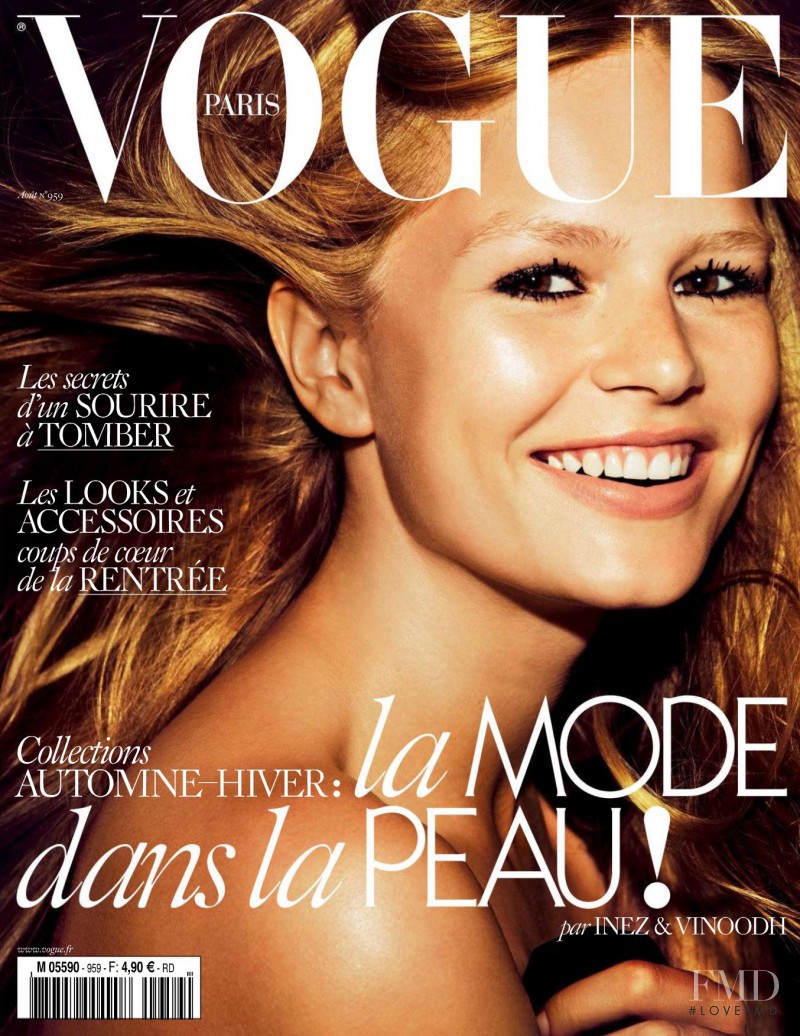 Anna Ewers featured on the Vogue France cover from August 2015
