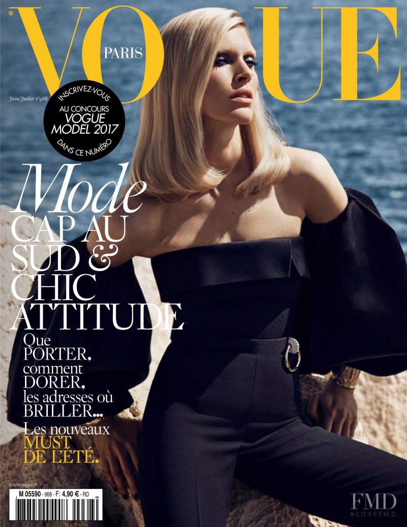 Iselin Steiro featured on the Vogue France cover from June 2016