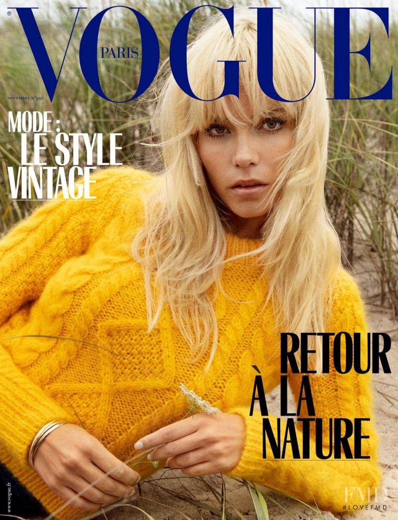 Natasha Poly featured on the Vogue France cover from November 2018