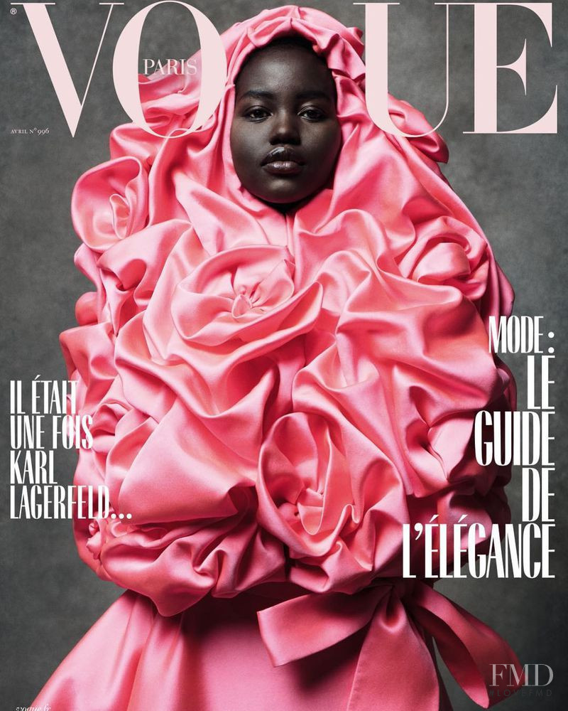 Adut Akech Bior featured on the Vogue France cover from April 2019