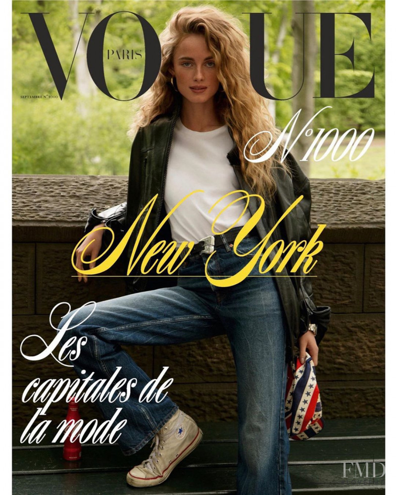 Rianne Van Rompaey featured on the Vogue France cover from September 2019