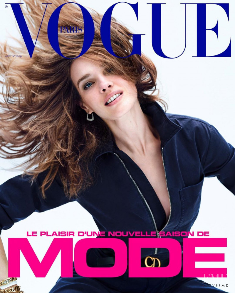 Natalia Vodianova featured on the Vogue France cover from August 2020