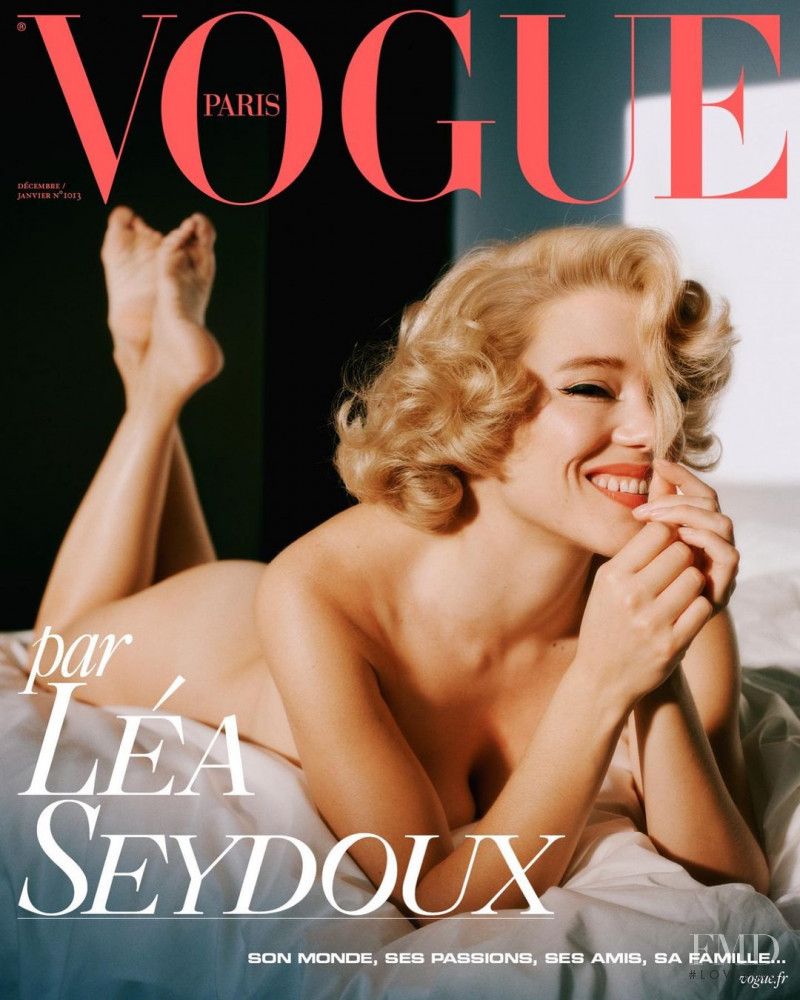 Lea Seydoux  featured on the Vogue France cover from December 2020