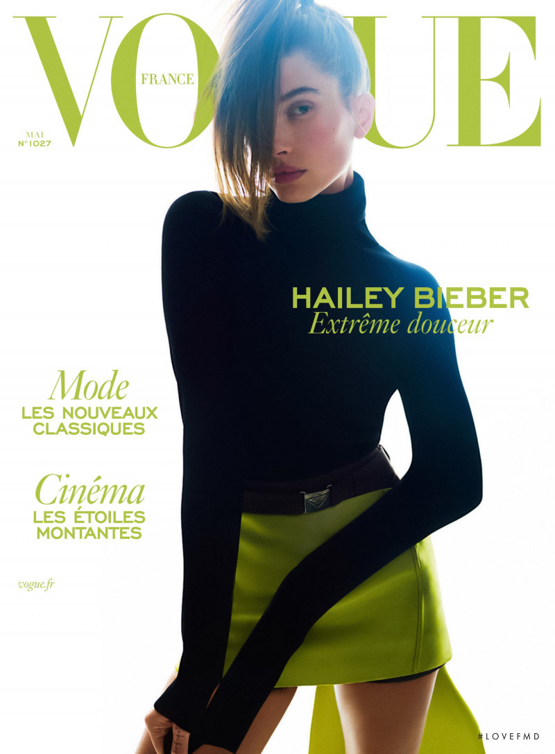 Hailey Baldwin Bieber featured on the Vogue France cover from May 2022