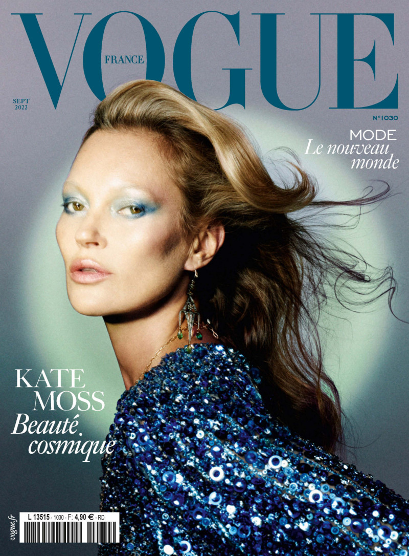 Kate Moss featured on the Vogue France cover from September 2022