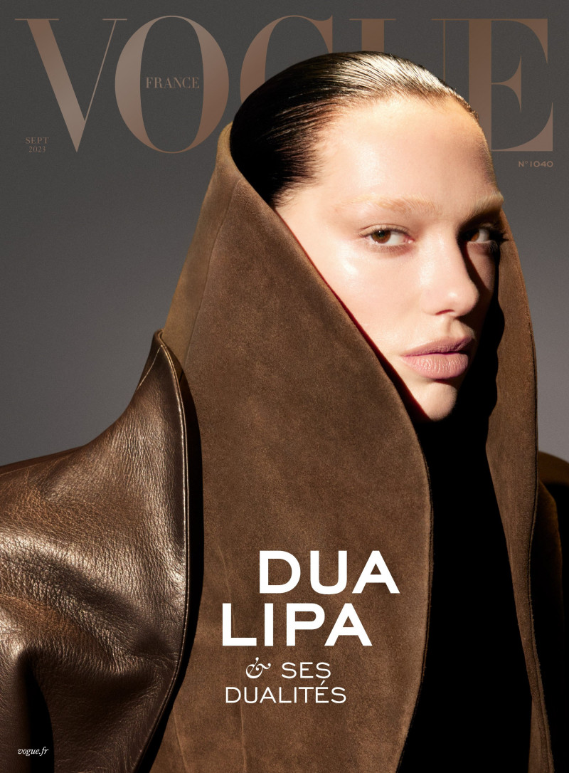 Dua Lipa featured on the Vogue France cover from September 2023