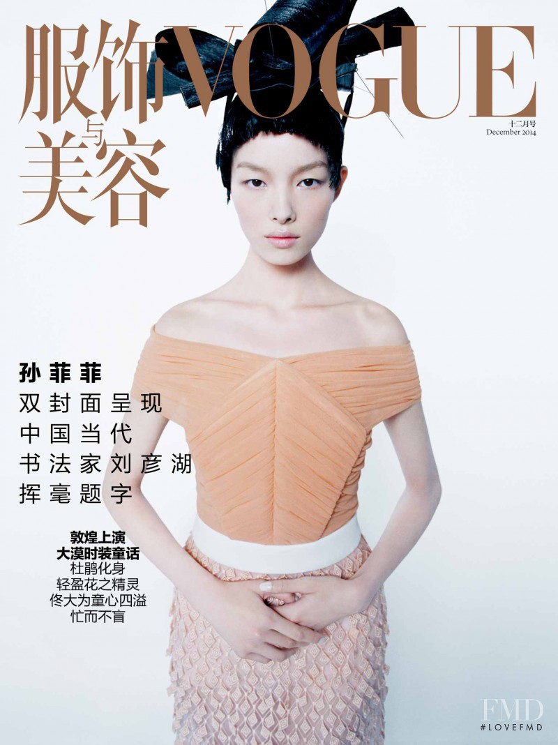 Fei Fei Sun featured on the Vogue China cover from December 2014