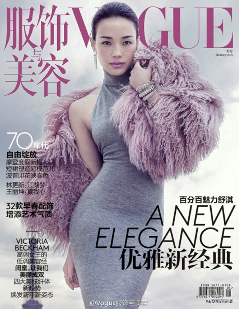 Shu Qi featured on the Vogue China cover from January 2015