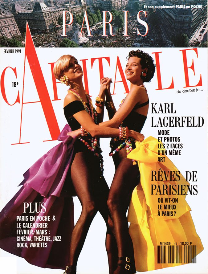 Christy Turlington featured on the Paris Capitale cover from February 1991