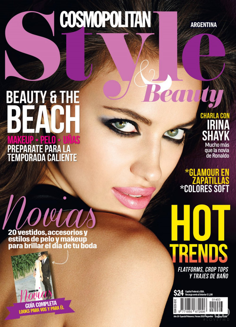 Irina Shayk featured on the Cosmopolitan Style & Beauty cover from October 2014