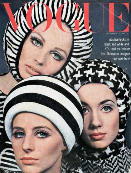  featured on the Vogue UK cover from September 1965
