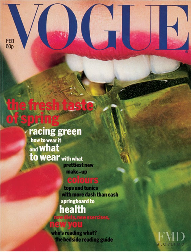  featured on the Vogue UK cover from February 1977