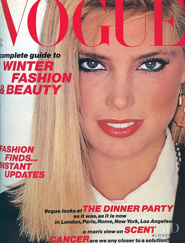 Kelly Emberg featured on the Vogue UK cover from November 1979