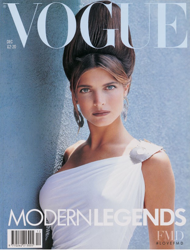 Stephanie Seymour featured on the Vogue UK cover from December 1988