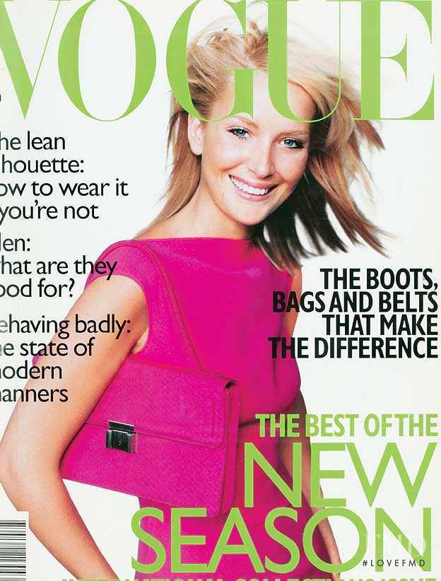Georgina Grenville featured on the Vogue UK cover from September 1996