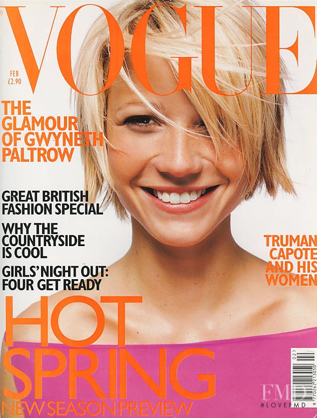 Gwyneth Paltrow featured on the Vogue UK cover from February 1998