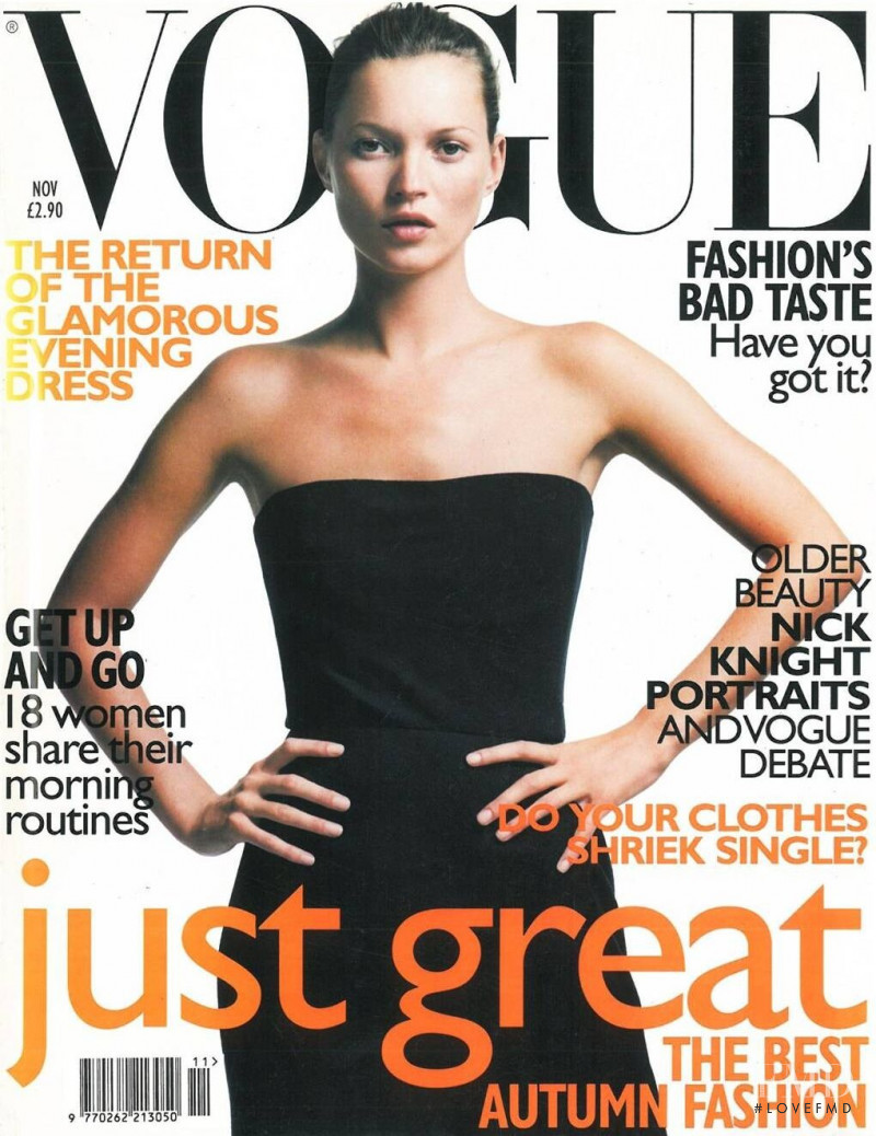 Cover of Vogue UK with Kate Moss, November 1998 (ID:144