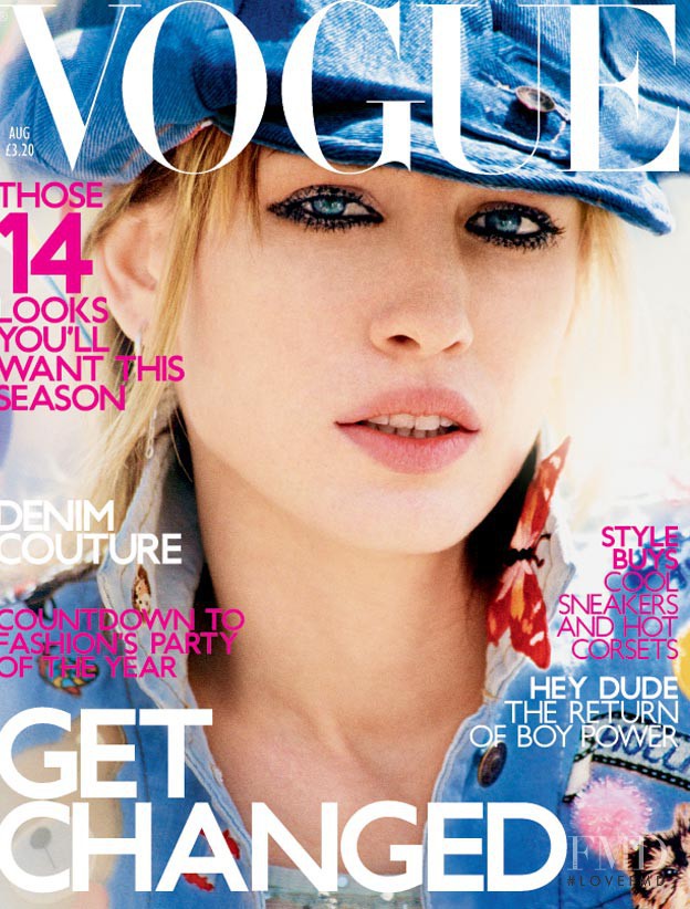 Natasa Vojnovic featured on the Vogue UK cover from August 2001