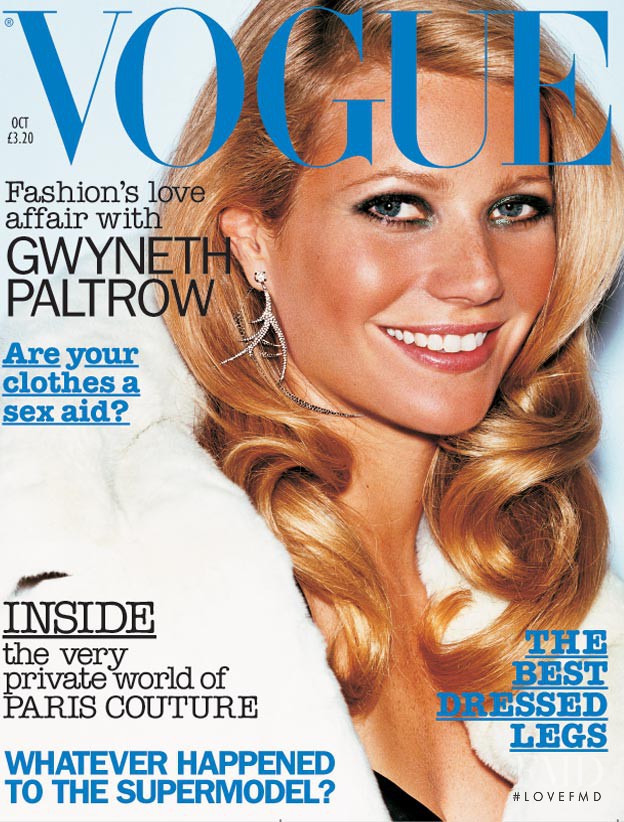 Gwyneth Paltrow featured on the Vogue UK cover from October 2002