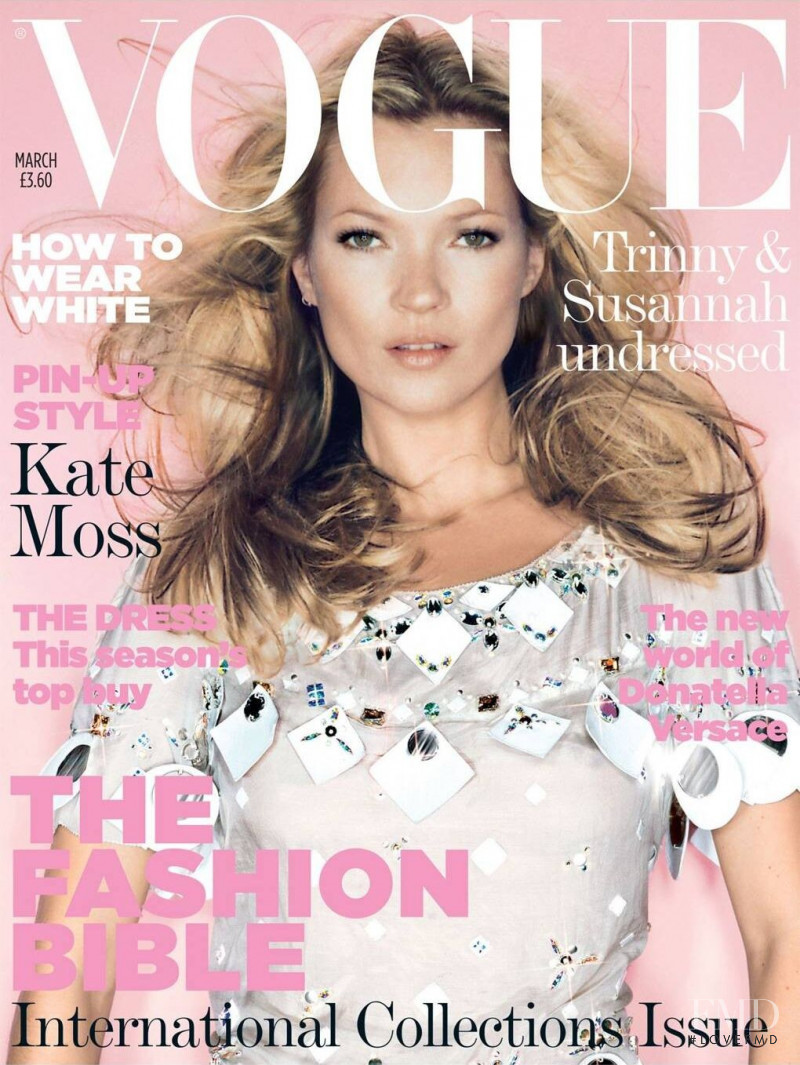 Kate Moss featured on the Vogue UK cover from March 2006