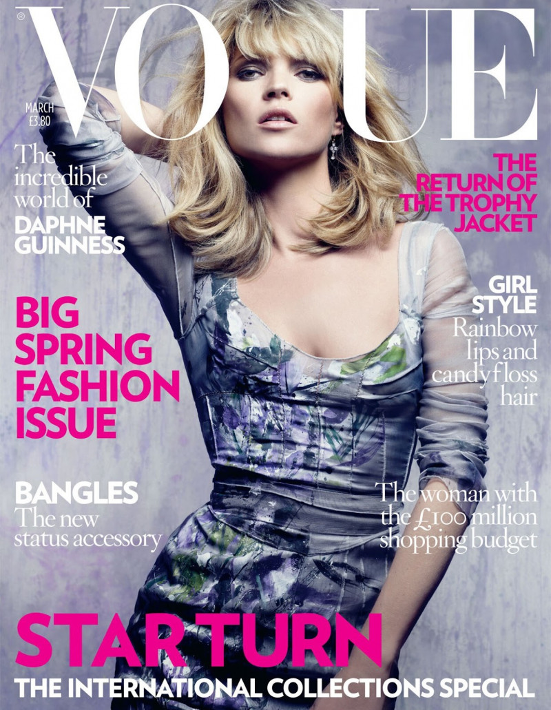 Kate Moss featured on the Vogue UK cover from March 2008